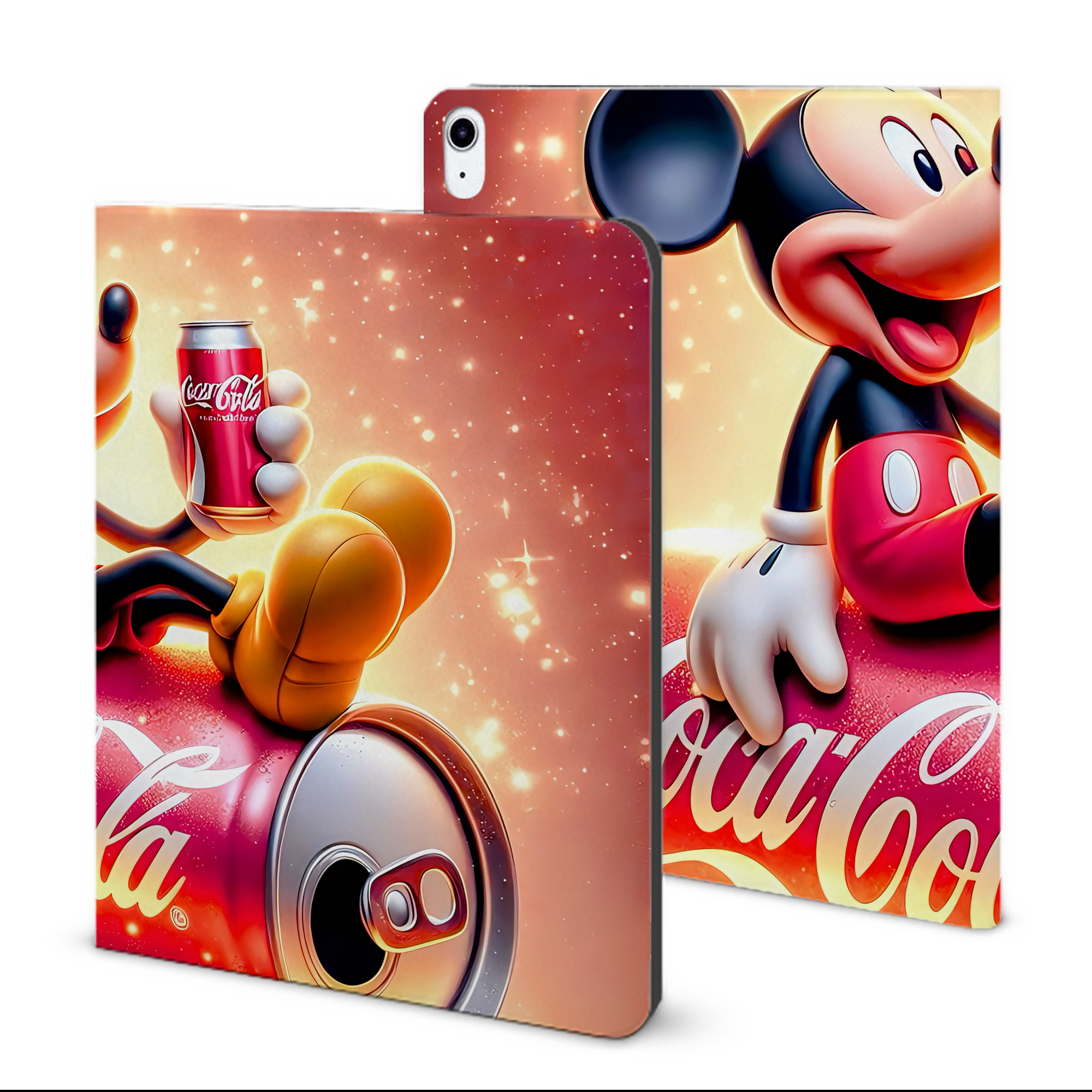 （画像用） ミッキーマウス Mickey Mouse IPad ケース ブック型 PUレザー TPU 耐衝撃 軽量 薄型 ペン収納なし 全面保護 IPad 各モデル対応